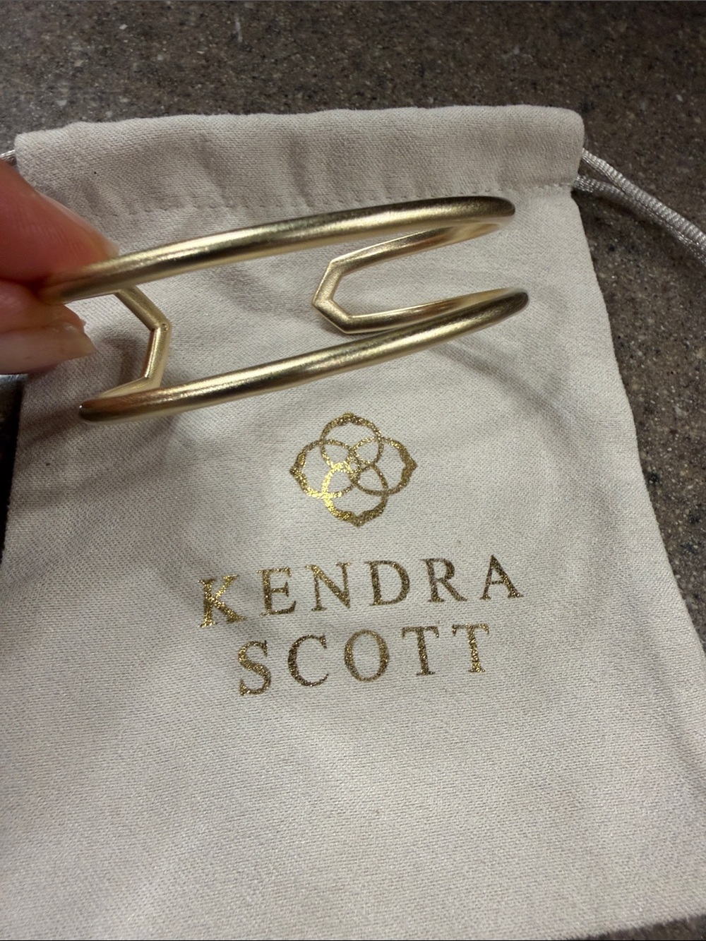 Kendra Scott Gold Open Double-Bar Cuff Bracelet